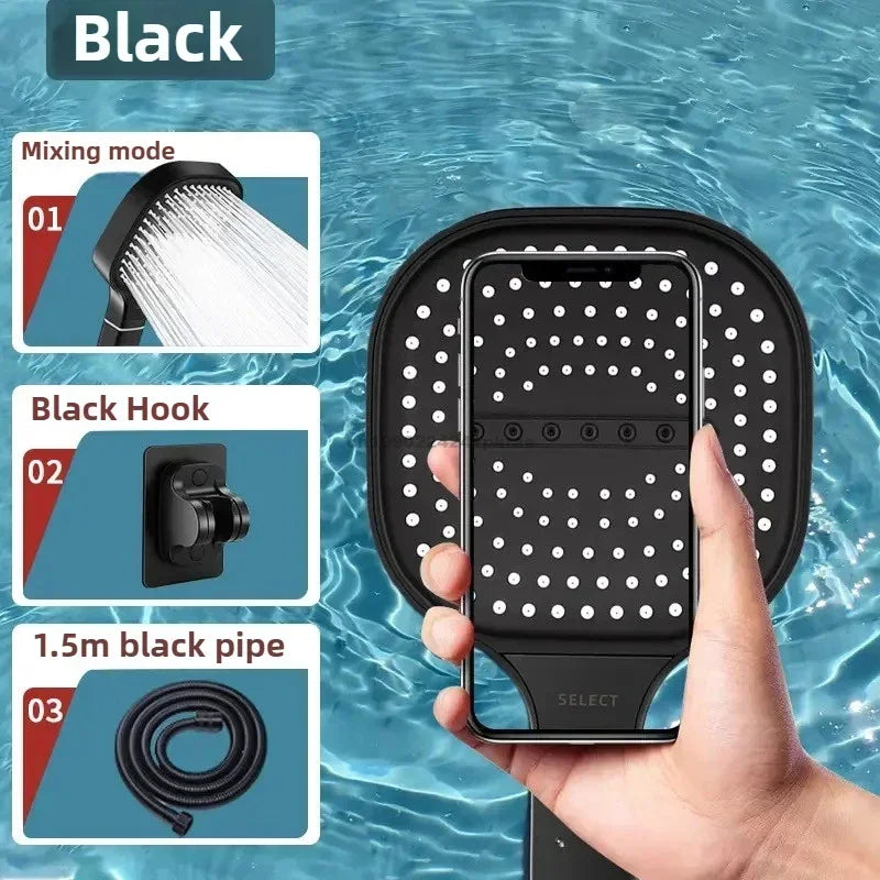 Pommeau de douche haute pression à 3 Modes, pommeau de douche à économie d'eau, pulvérisateur de Massage d'eau réglable, accessoires de salle de bain à domicile