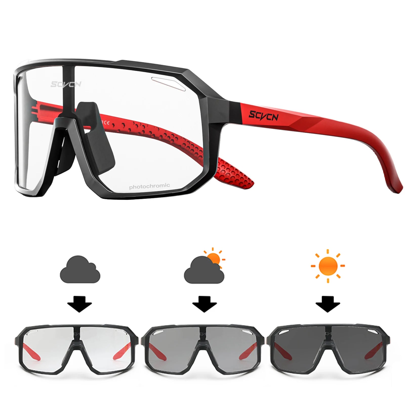 SCVCN nouvelles lunettes de cyclisme en plein air vélo lunettes de soleil hommes UV400 lunettes sport vtt lunettes équitation randonnée lunettes de soleil