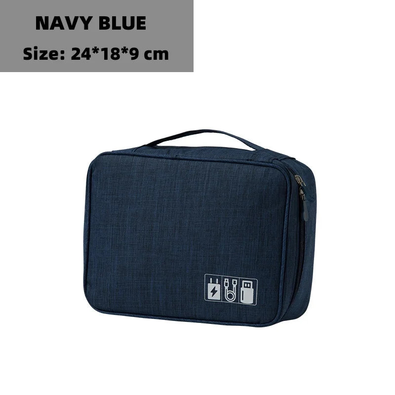Sac de rangement numérique électronique de voyage, écouteurs multifonctionnels de grande capacité, étui de protection pour câble de données, sac anti-poussière de voyage Elec
