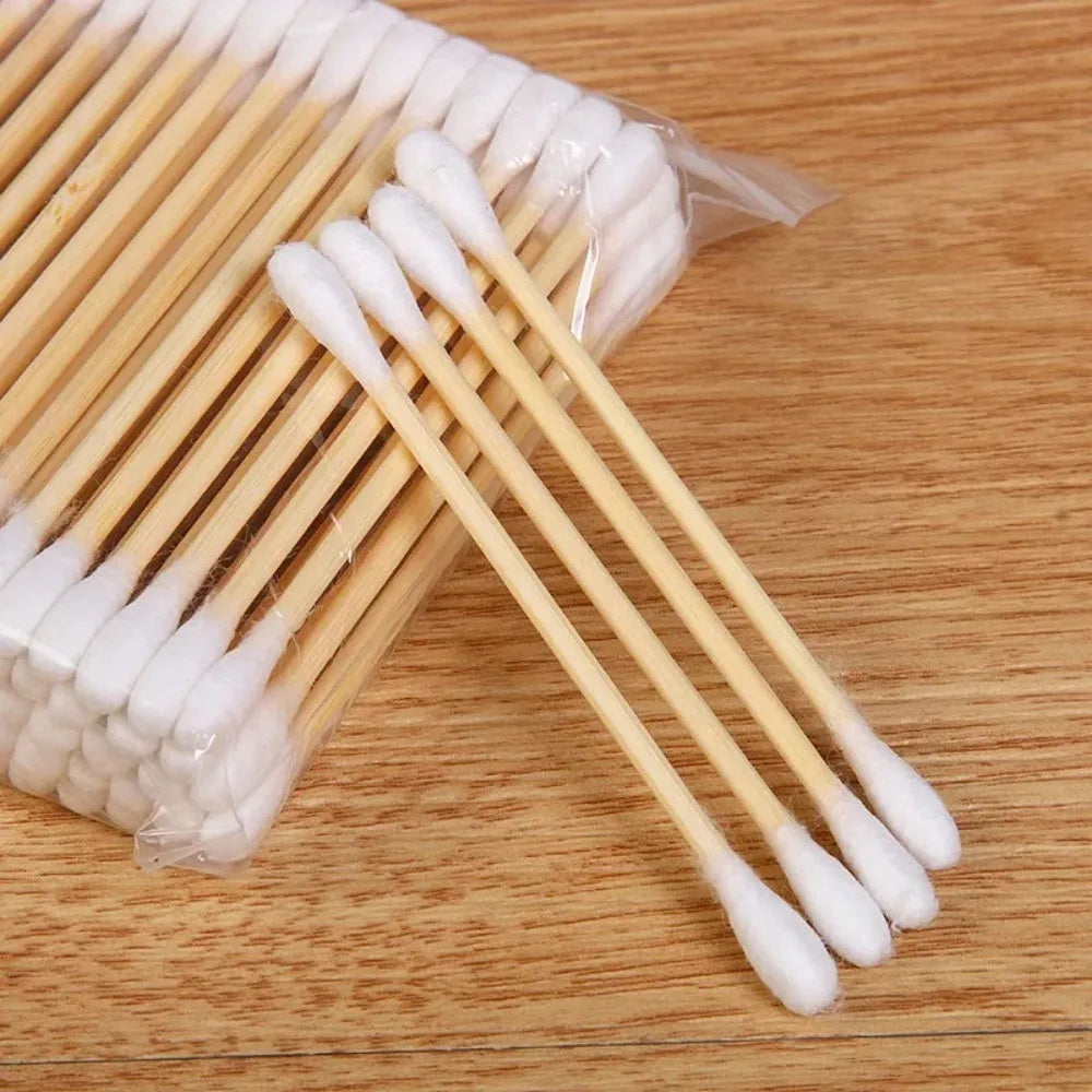 Pointed Tip Cotton Swabs  Count Double Pointed Cotton Buds Precision Tips with Bamboo Sticks for Makeup Nail Tools Personal