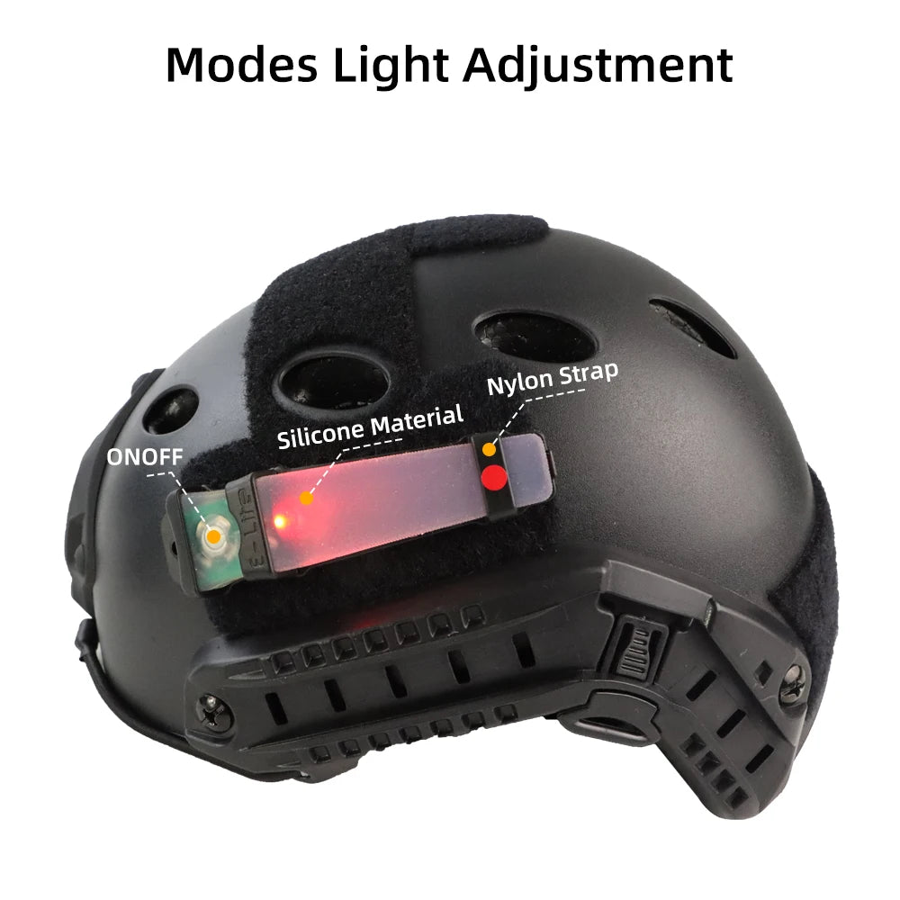 BOOIU marqueur d'identification personnelle lumière casque tactique Flash de sécurité Signal de survie chasse randonnée