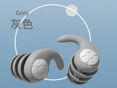 Une paire de bouchons d'oreille en silicone souple avec réduction de bruit, étanches, confortables à porter, adaptés pour dormir et nager