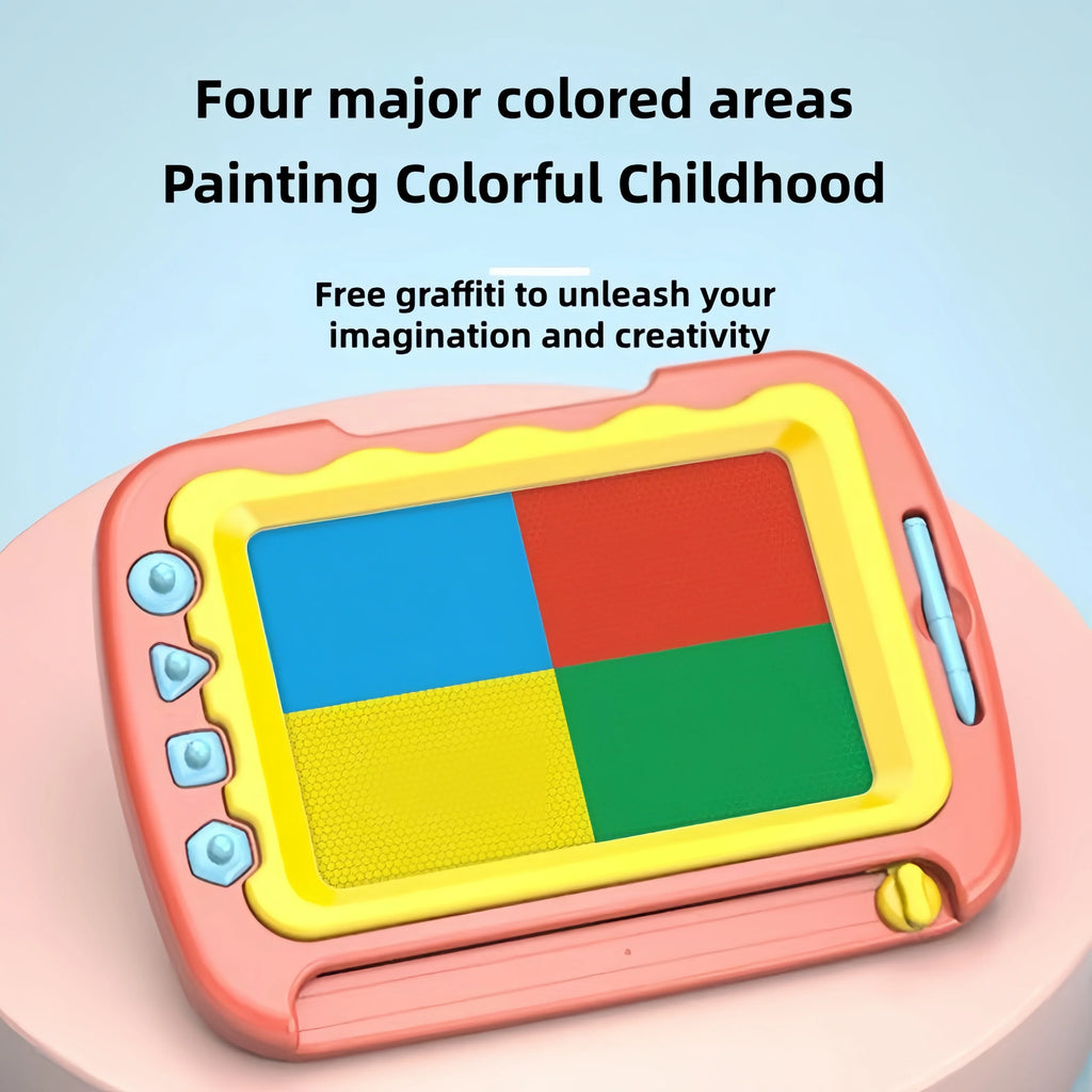 Tableau magnétique pour bébé aux couleurs vives, très grand jouet pour enfants, tableau à dessin et à écrire effaçable à sec, avec ventouse magnétique pour l'éveil des tout-petits