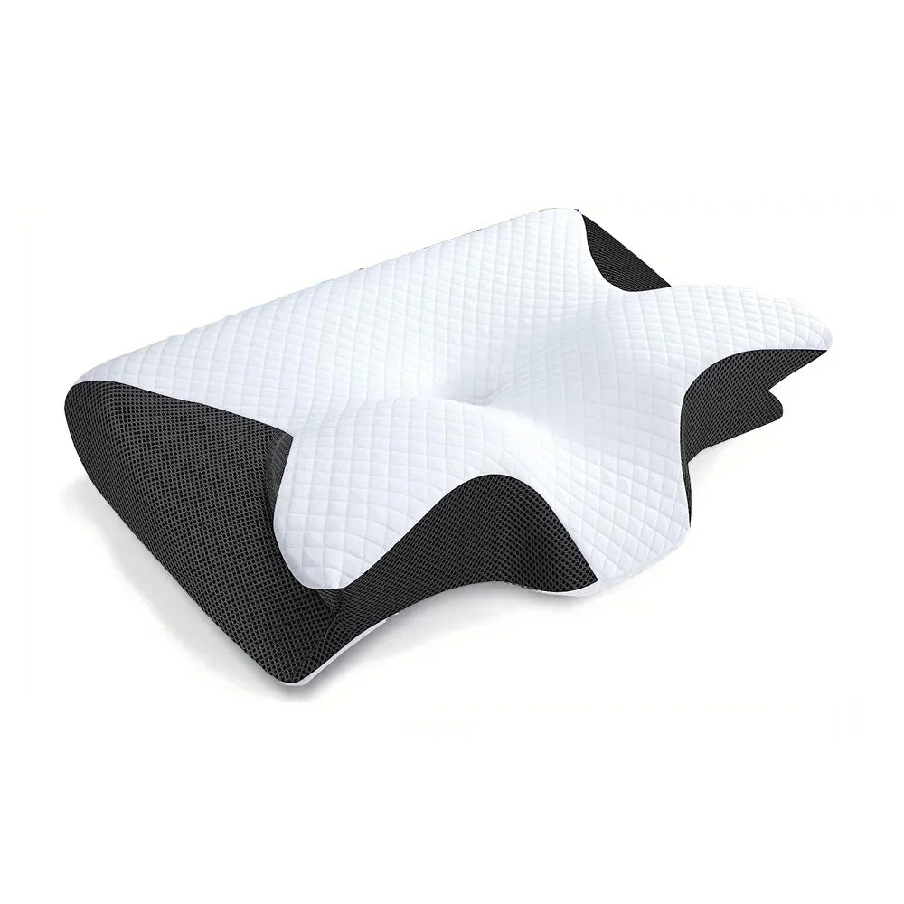 Oreiller à mémoire de sommeil papillon en mousse à mémoire de forme, oreiller profilé pour le cou, soulagement de la douleur, soutien de l'estomac, oreiller confortable