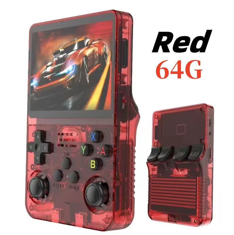 Console de jeu vidéo portable rétro R36S, système Linux, écran IPS de 3,5 pouces, lecteur portable, jeux de 64 Go, plusieurs couleurs sont disponibles