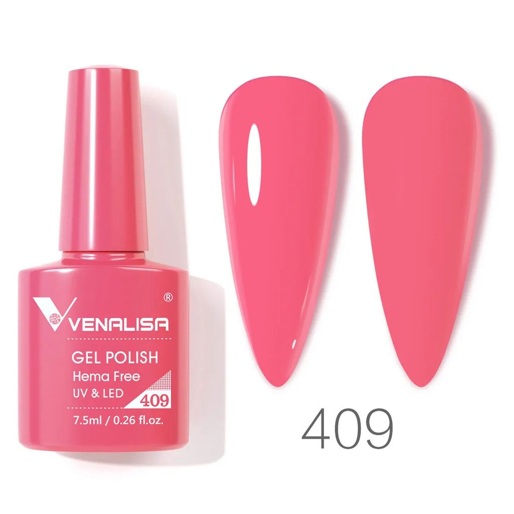 Vernis à ongles gel Venalisa 7,5 ml SANS HEMA, semi-permanent, UV/LED, couvrance totale, texture ultra-douce, manucure sublime
