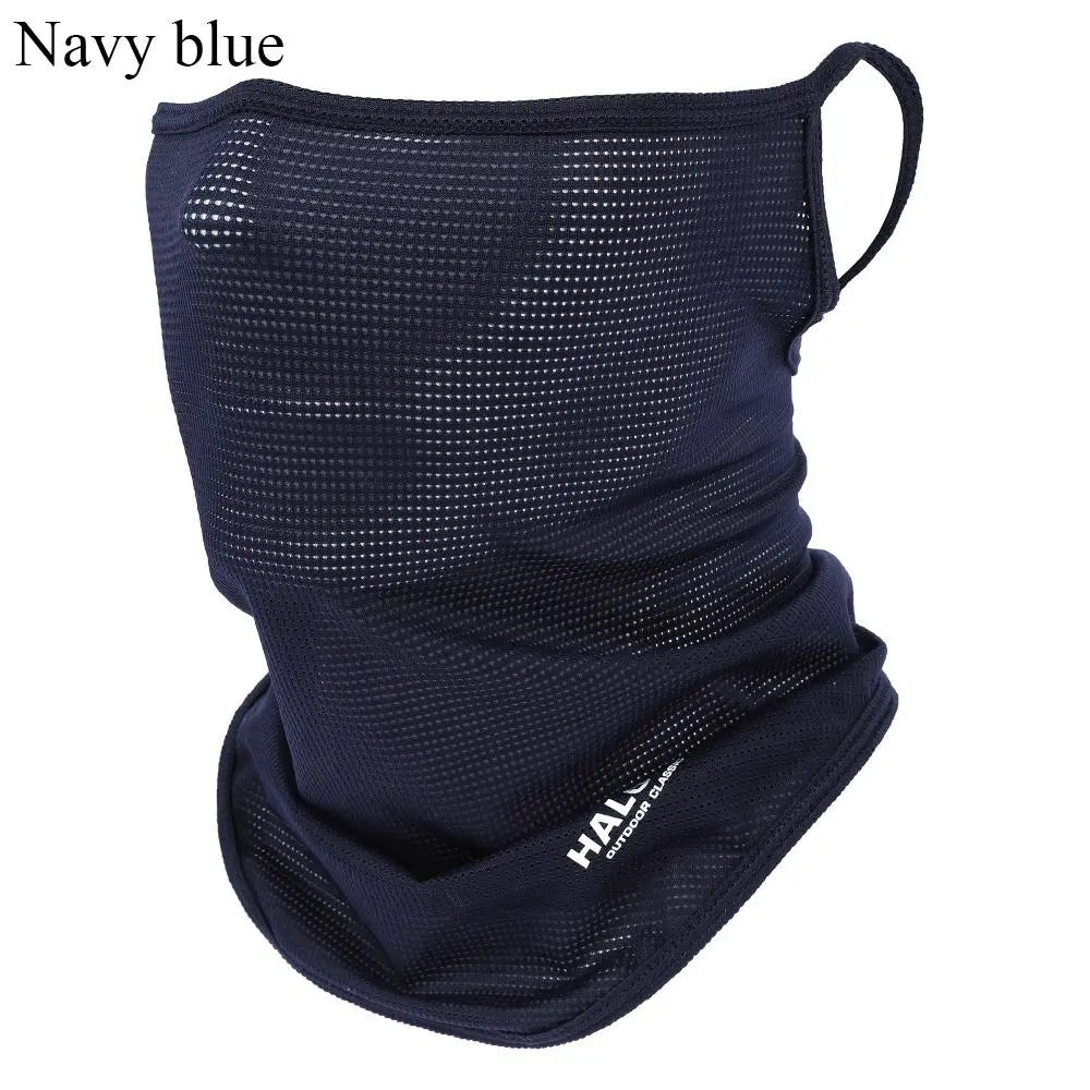 Cagoule intégrale en soie glacée d'été respirante, protection solaire et UV, écharpe de moto, cache-cou, protection solaire pour vélo