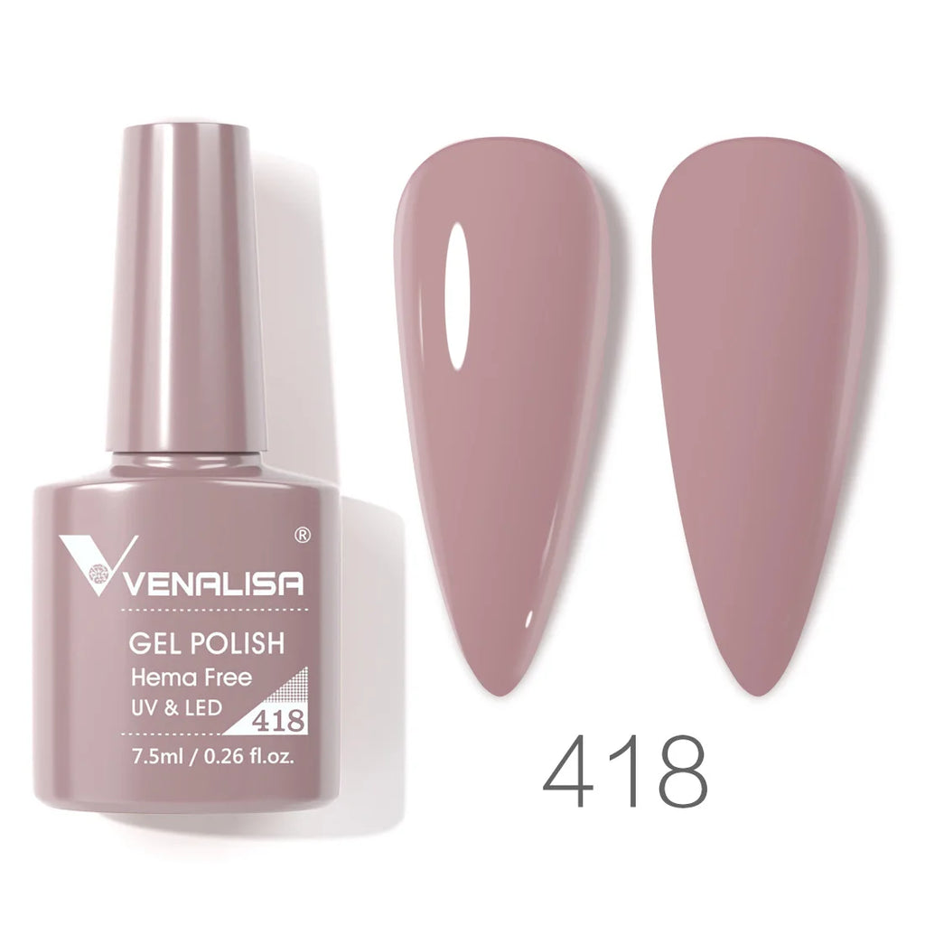 Vernis à ongles gel Venalisa 7,5 ml SANS HEMA, semi-permanent, UV/LED, couvrance totale, texture ultra-douce, manucure sublime