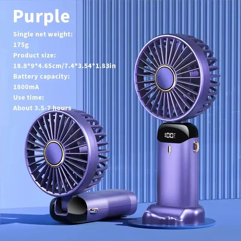 2026 New Model Noise Free Rechargeable Mini Fan for Silent Cooling Experience Lightweight Portable Mini Pocket Fan White Fan