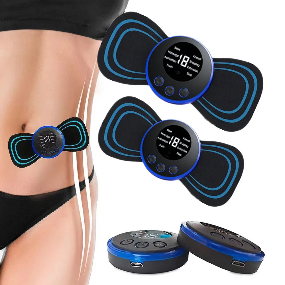 EMS Neck Massager Portable TENS Pulse Machine Cervical Neck Back Patch Muscle Stimulator Pain Relief Massage Tool