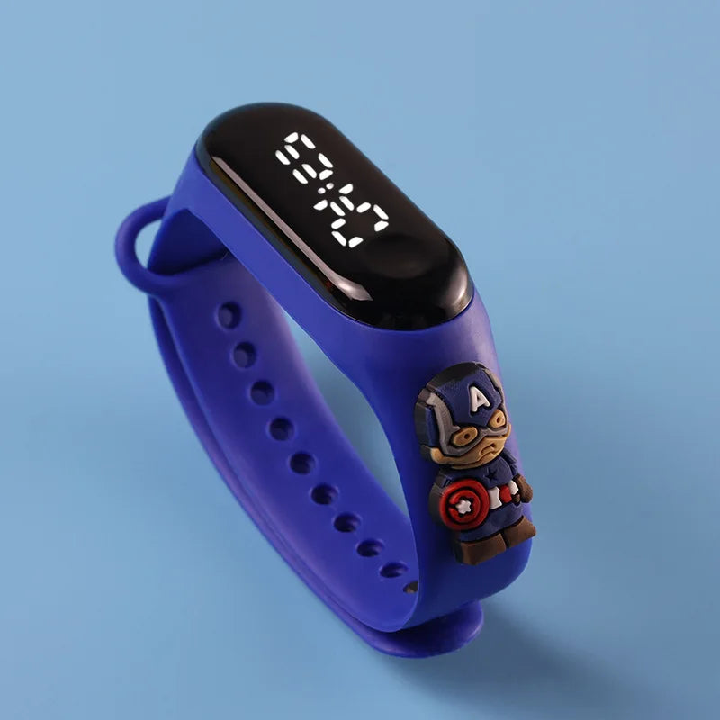 Disney Fashion Mickey Children Watches For Girls Electronic Bracelet Sports Touch LED  Doll Kids Watch Women Waterproof Clock