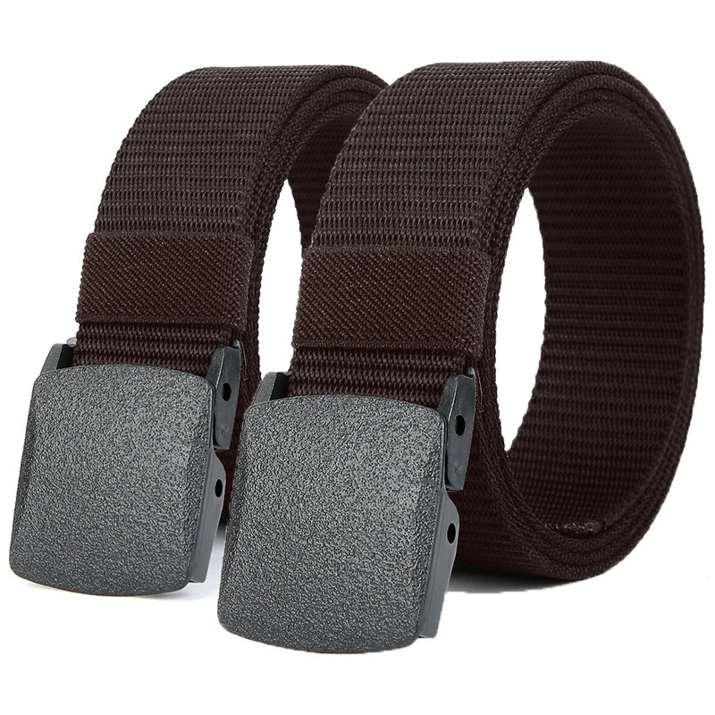 Ceinture pour hommes en plein air décontracté toile ceinture métal gratuit formation Nylon ceinture tactique avec pantalon jean ceinture sport ceintures pour hommes femmes