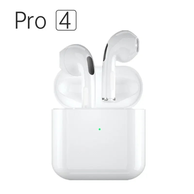 Écouteurs sans fil TWS originaux Fone Bluetooth intra-auriculaires Pro4 compatibles avec tous les smartphones