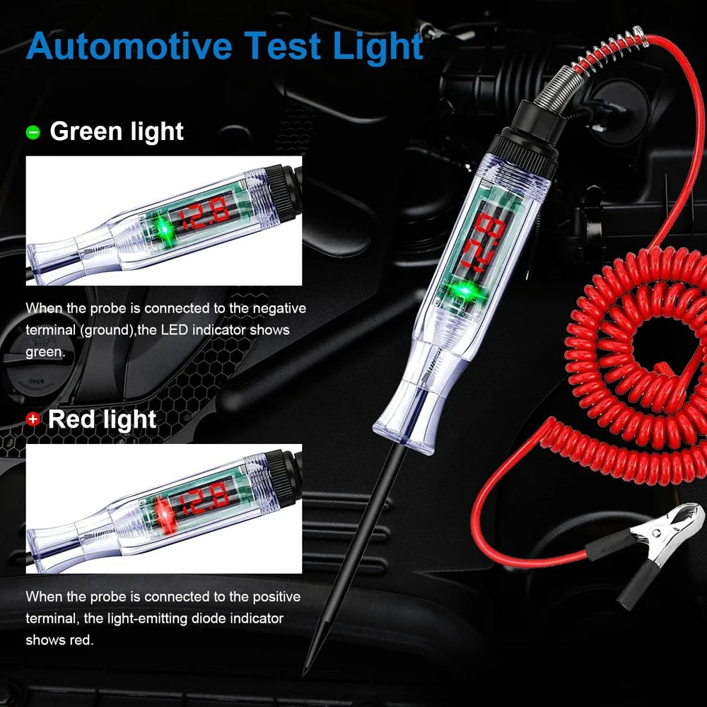 Testeur de Circuit de tension de camion de voiture, outils automobiles 6V 24V, sonde de Diagnostic de voiture, stylo de Test d'ampoule, stylo de mesure électrique, outils