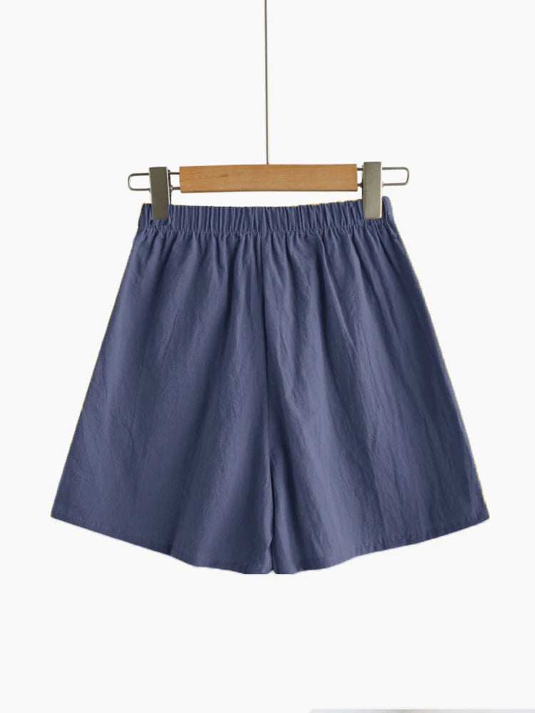 ITOOLIN Short en lin décontracté pour femme, short de sport taille haute noir, short femme, short de sport femme