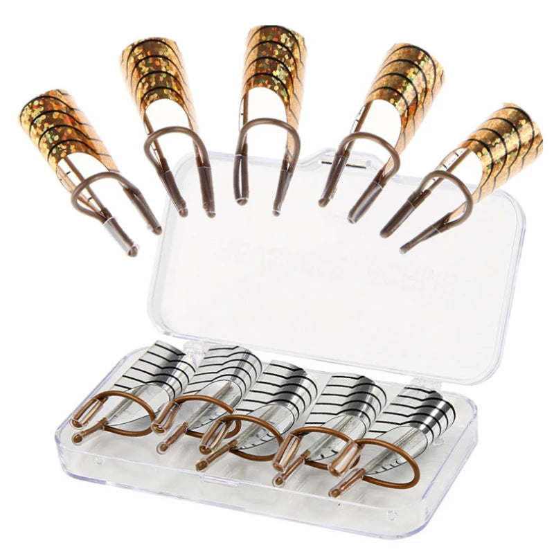5 pièces par boîte ongles réutilisables forme acrylique français ongles Art conseils vernis UV Gel Extension autocollant feuilles Guide formes outil
