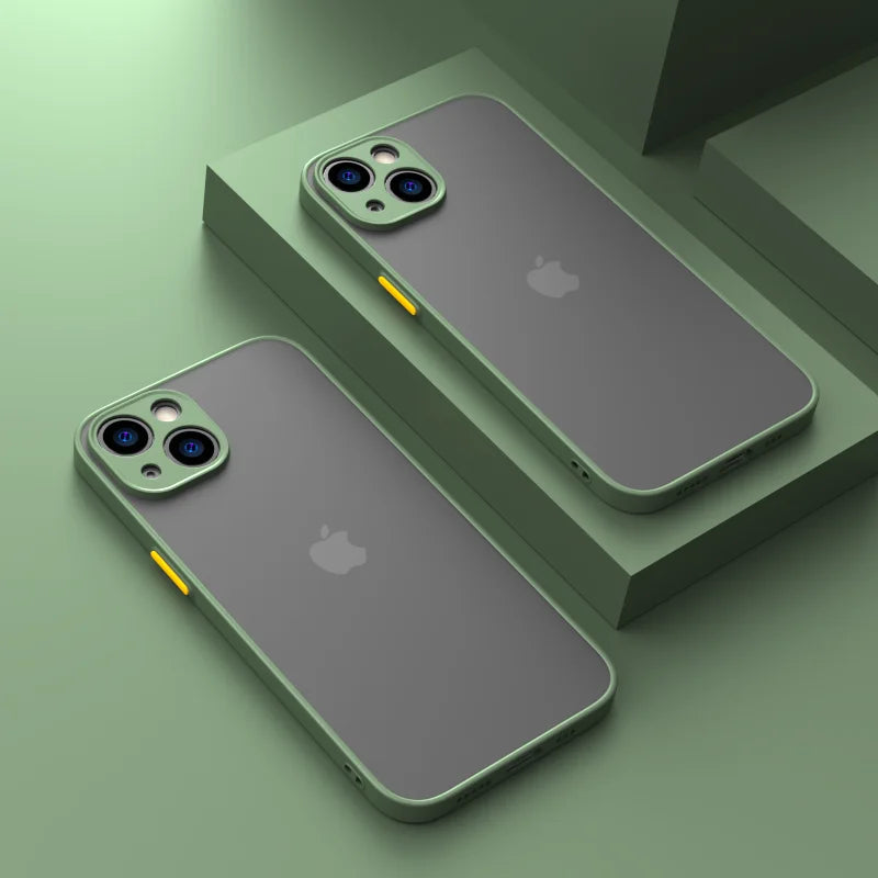 Nouvelle coque de téléphone antichoc Armor Bumper pour iPhone 15, 11, 12, 13 Mini, 14 Pro, XR, X, XS Max, 7, 8 Plus, SE 2020 - Coque rigide en silicone
