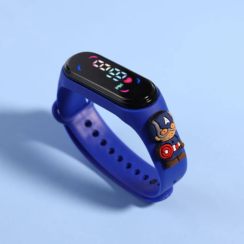 Disney Fashion Mickey Children Watches For Girls Electronic Bracelet Sports Touch LED  Doll Kids Watch Women Waterproof Clock
