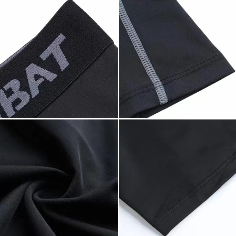 Pantalons de Compression pour hommes, collants, Leggings secs et frais, couche de base de sport, collants de course, Shorts actifs d'entraînement athlétique