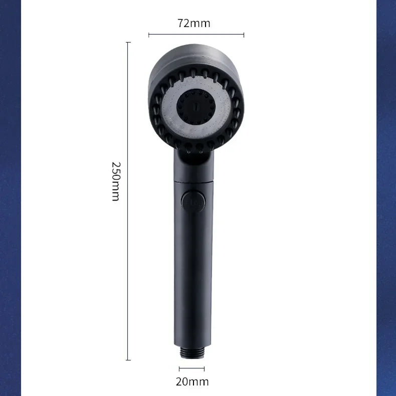 Pommeau de douche filtrant haute pression, jet réglable à 3 modes avec brosse de massage, robinet effet pluie, accessoires de salle de bain