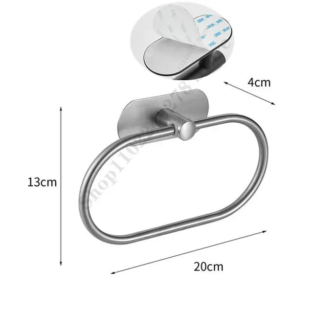 Support mural adhésif pour essuie-tout sous meuble, pour la cuisine et la salle de bain. Porte-rouleau d'essuie-tout doré
