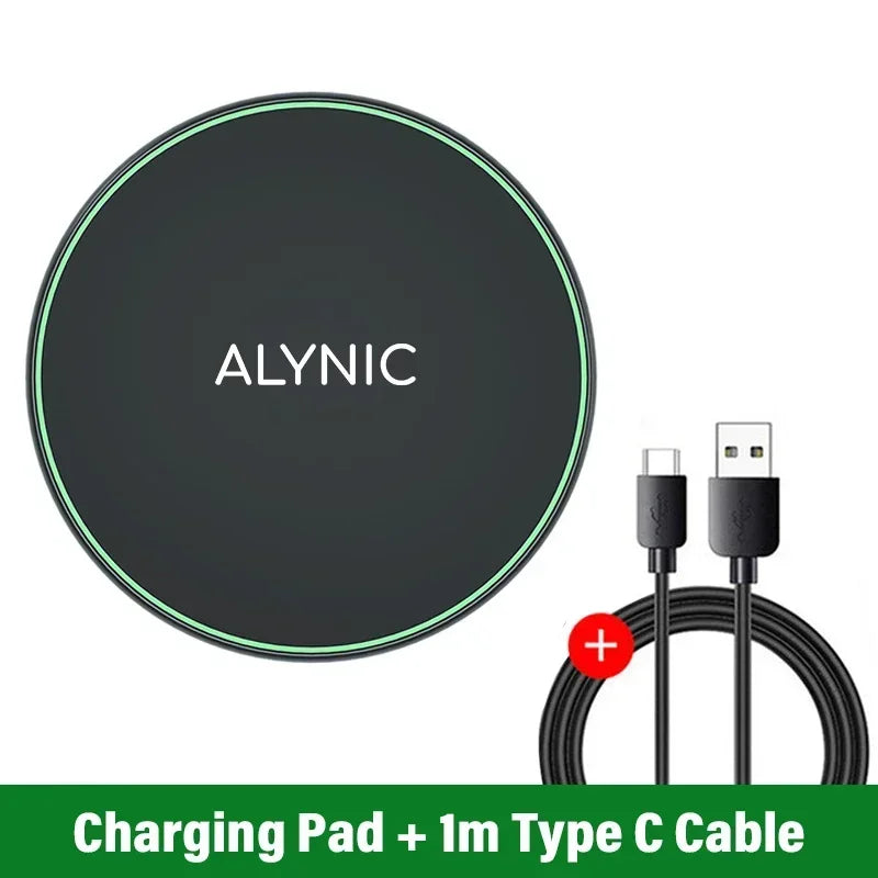 Station de charge rapide par induction pour Samsung S23/S22, Xiaomi et Huawei. Chargeur sans fil 2 en 1 pour iPhone 12-16 Pro Max