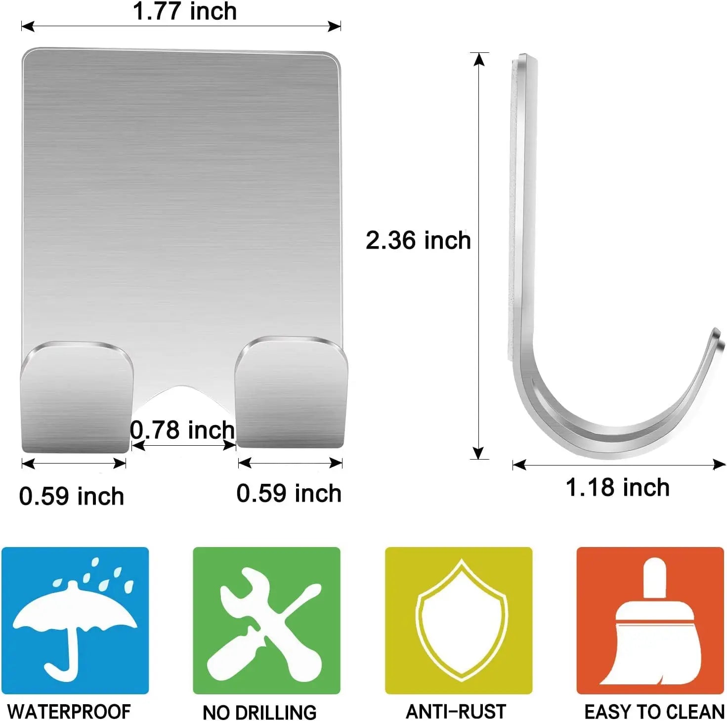 6/2 pièces socle pour rasoir 304 en acier inoxydable hommes rasage rasoir support étagère rasage rasoir support de rangement salle de bain crochet organisateur