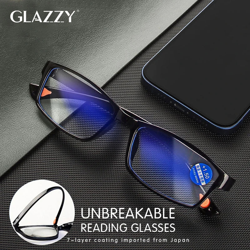 Lunettes de lecture ultralégères anti-lumière bleue pour presbytes et hypermétropes +1,0 1,5 2,0 2,5 3,5 4,0