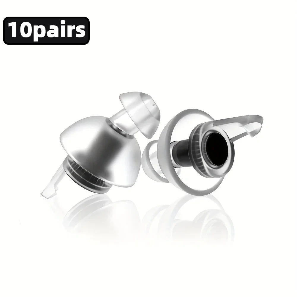 HUAK 2 ensembles de bouchons d'oreilles pour moto – Silicone haute fidélité réutilisables, étanche IPX8 pour la natation et les voyages
