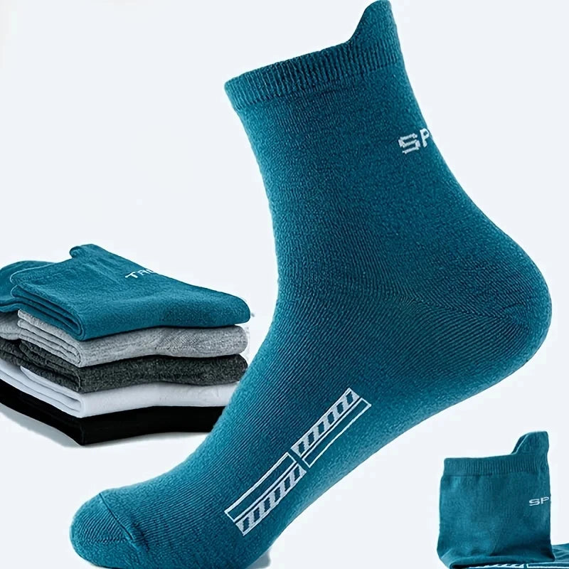 1 paire de chaussettes confortables et respirantes en coton pour hommes, chaussettes d'été pour hommes