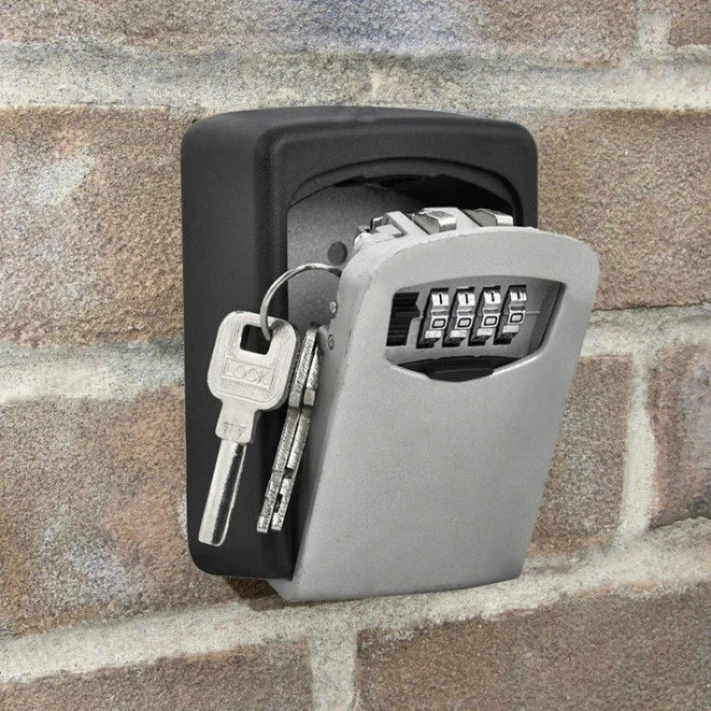 Boîte de rangement secrète pour clés murales, avec serrure à code à 4 chiffres, sans clé, en plastique