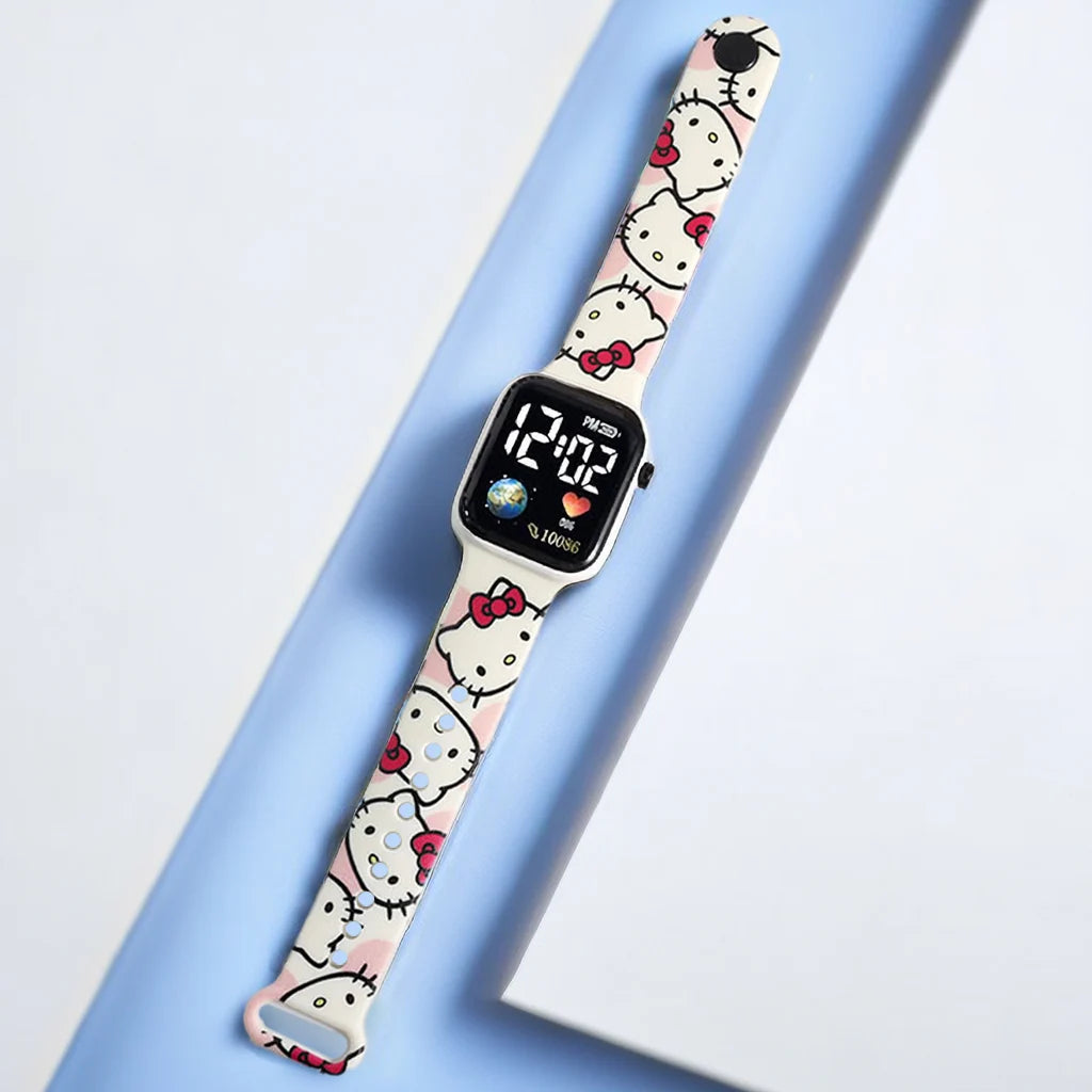 Nouveau point enfants montres filles Reloj Inteligente Para Niños Niña Reloj Hello Kitty montre numérique femmes Relógio Infantil