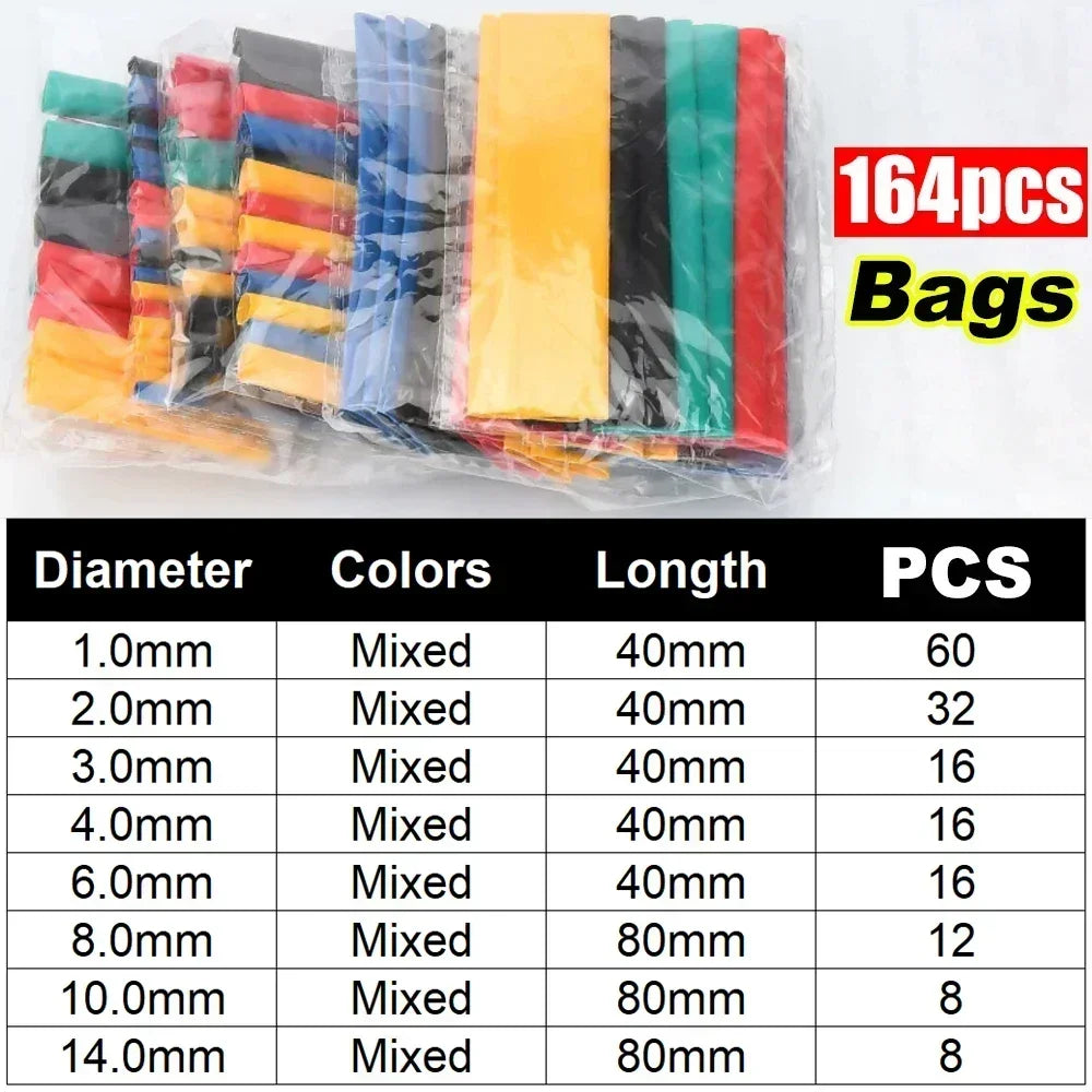 Kit de tubes thermorétractables, tubes thermorésistants, emballage de fil thermorétractable, protection de manchon d'isolation de câble de connexion électrique