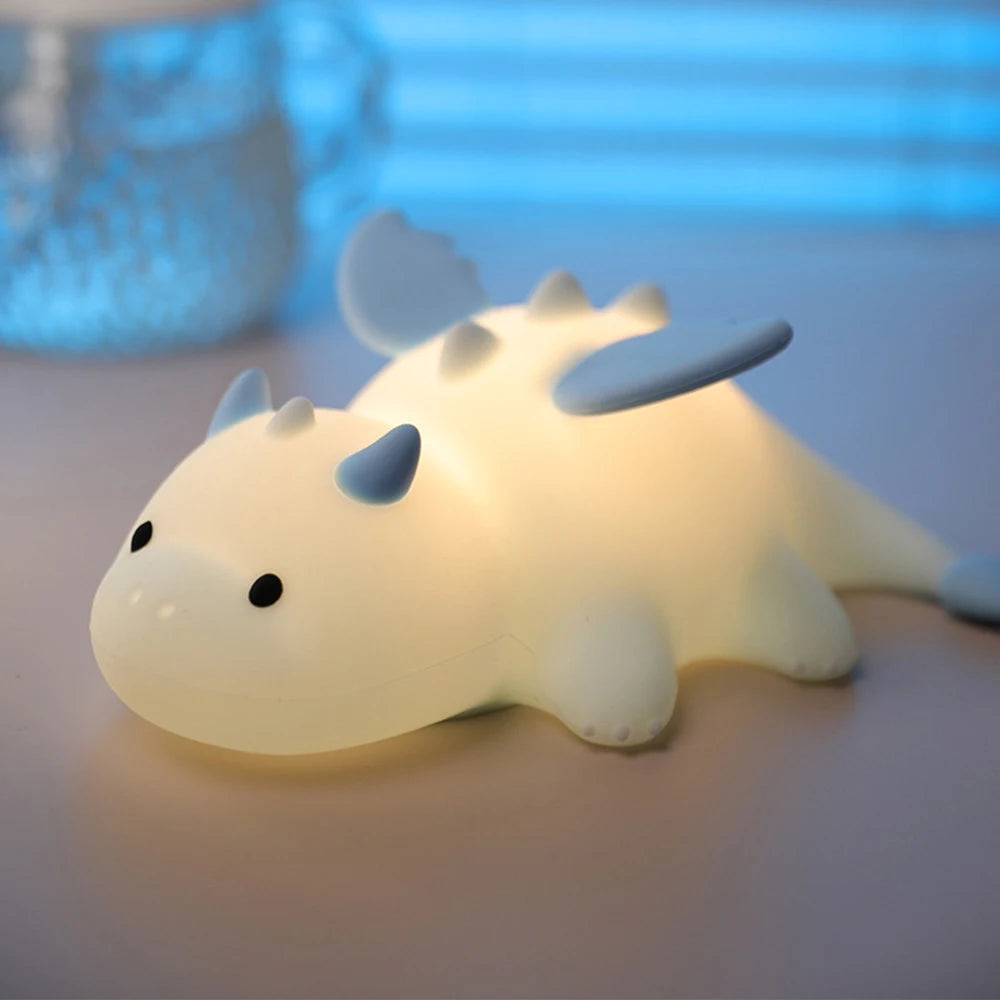 Lampe de nuit mignonne en silicone souple, renard et lapin, veilleuse de chambre d'enfant à intensité variable, rechargeable, avec minuterie et capteur tactile