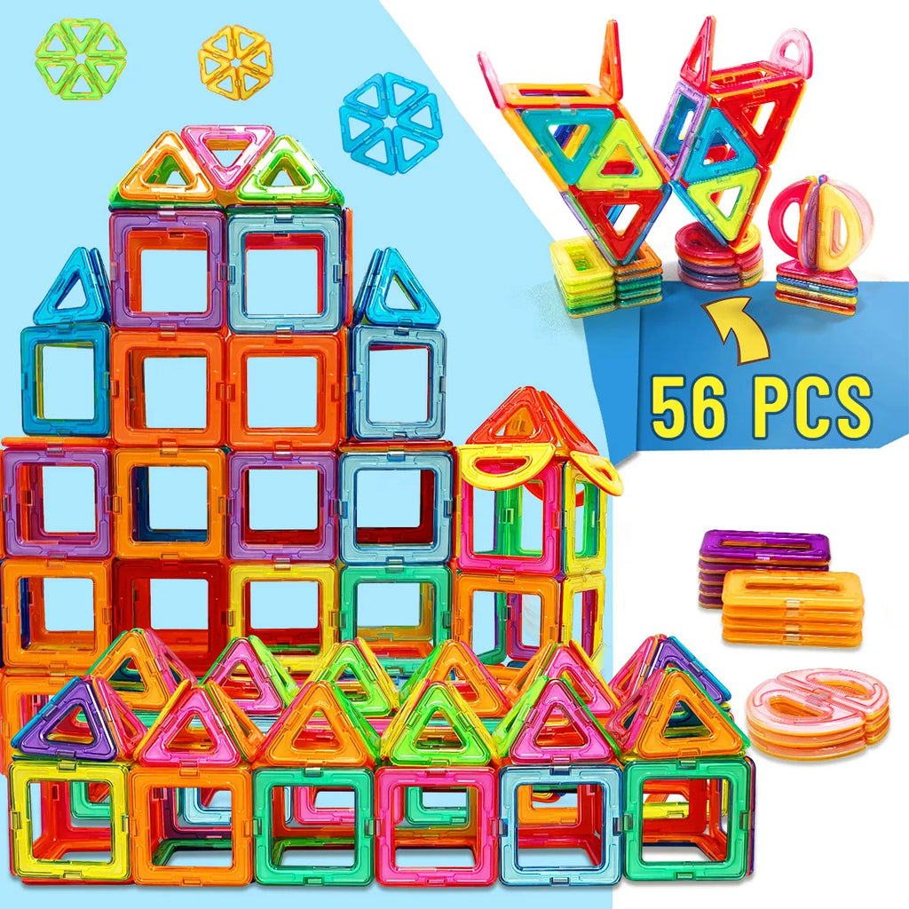 Blocs de Construction magnétiques, jouets à tige de taille moyenne, jouets de Construction, apprentissage, jouets magnétiques éducatifs