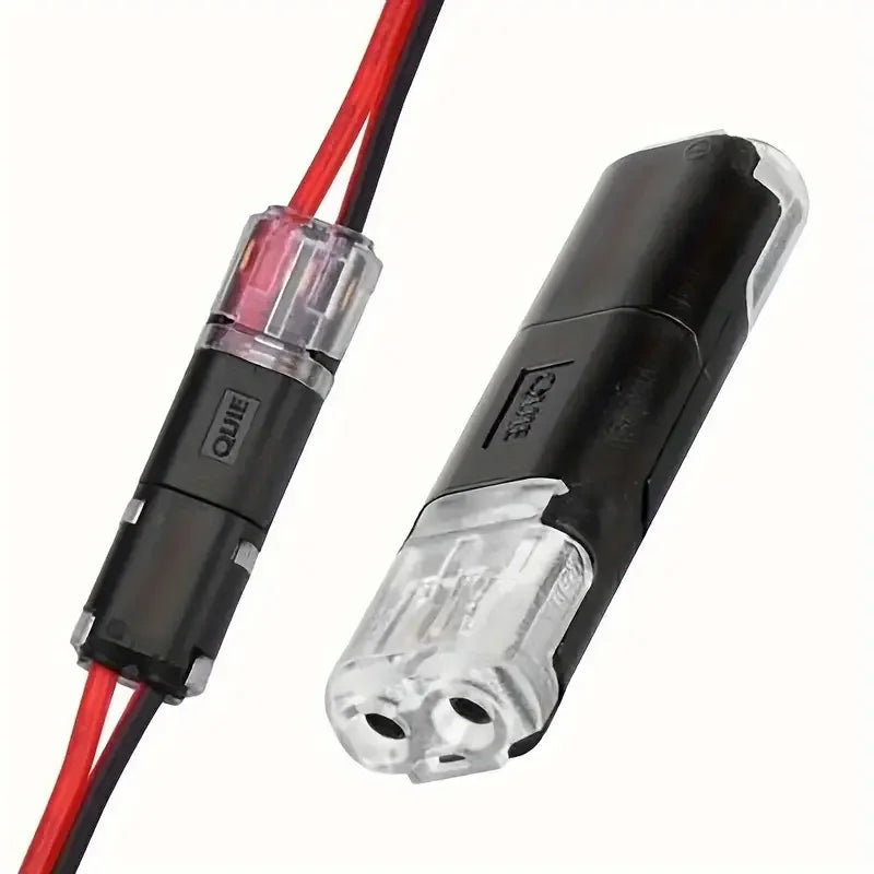 10/20/30/40/50 connecteurs de fils LED enfichables, bornes de fils compactes universelles à 2 broches et 2 voies, aucun dénudage de fils requis