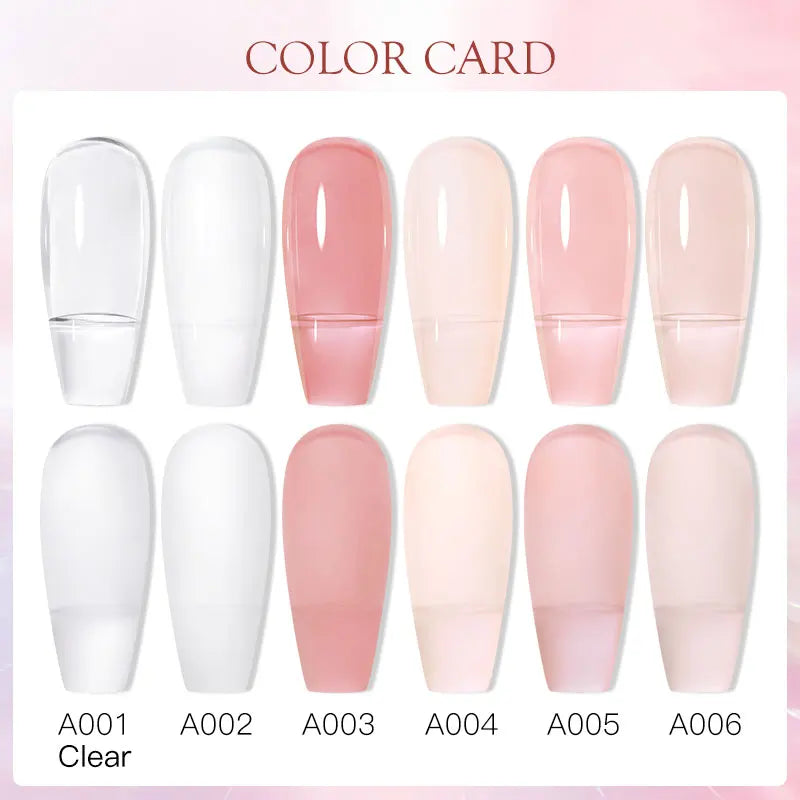 MEET ACROSS 8ML Gel Ongles Extension Rapide Vernis Nude Blanc Lait Vernis Gel UV Semi-Permanent pour Manucure et Outils