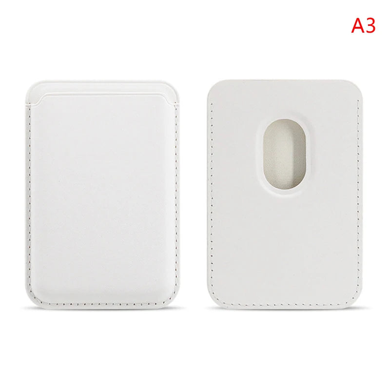 Étui porte-carte magnétique IPhone 16 15 13 14 12, pochette pour cartes, étui en cuir Magsafing avec autocollant arrière, housse de poche pour cartes