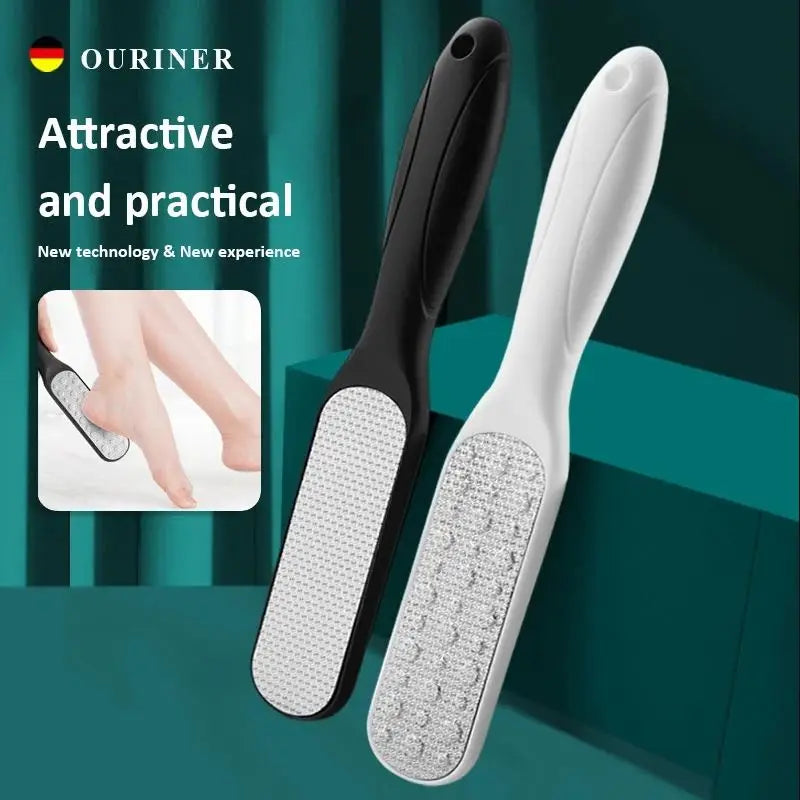 Lime à pieds double face en acier inoxydable 304 de haute qualité, éliminateur de callosités pour peaux mortes, outil de pédicure professionnel, grattoir à callosités