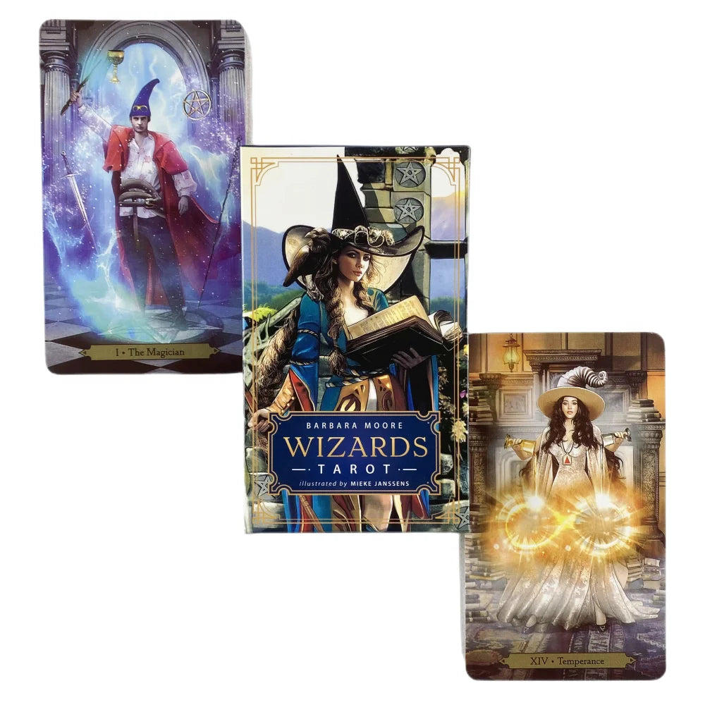Cartes de Tarot des Sorciers - Un jeu de 78 cartes - Oracle - Édition Divinatoire Anglaise - Jeux de Plateau