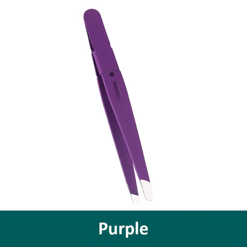 Pince à sourcils colorée, beauté des cheveux, extracteur de poils fins, en acier inoxydable, pinces à sourcils inclinées, outils de maquillage