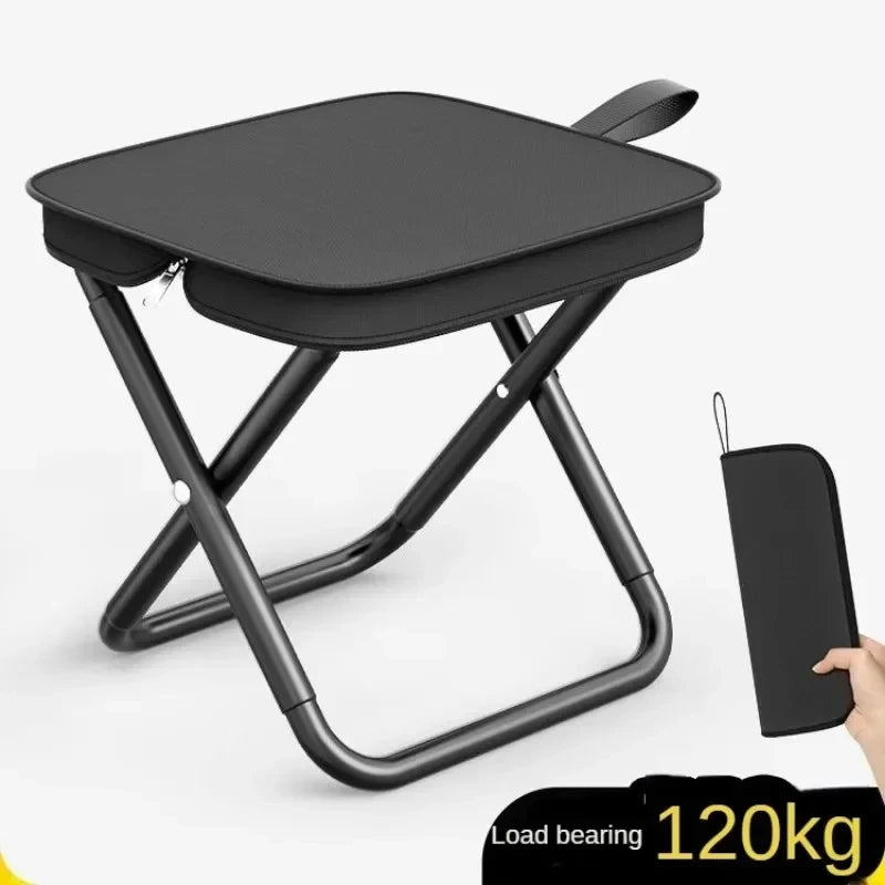 Chaise pliante multifonctionnelle portable pour pique-nique et camping, tabouret de pêche ultra-léger, tabouret de voyage, accessoires de pêche