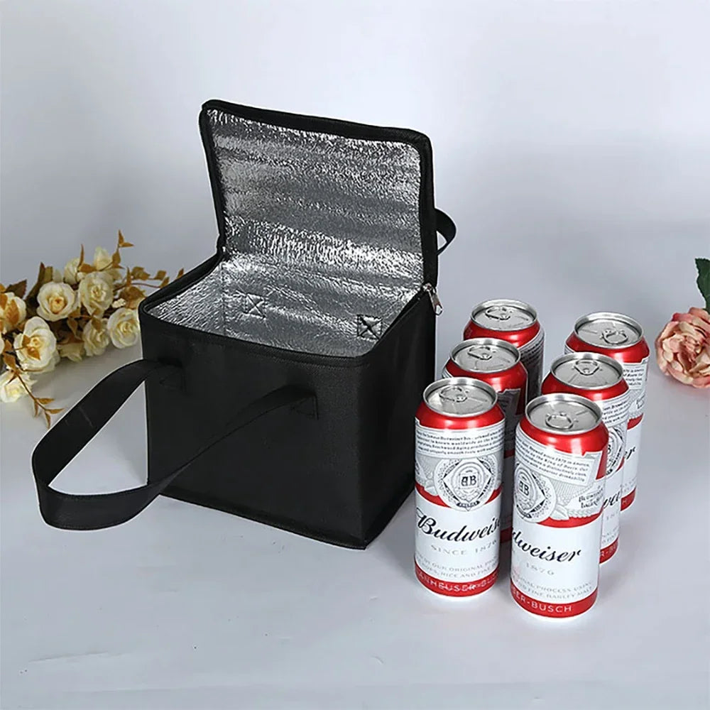 Sac isotherme Portable pour déjeuner, sac isotherme pliable pour pique-nique, sac thermique pour aliments, porte-boissons, sacs isolés, sac de livraison de bière