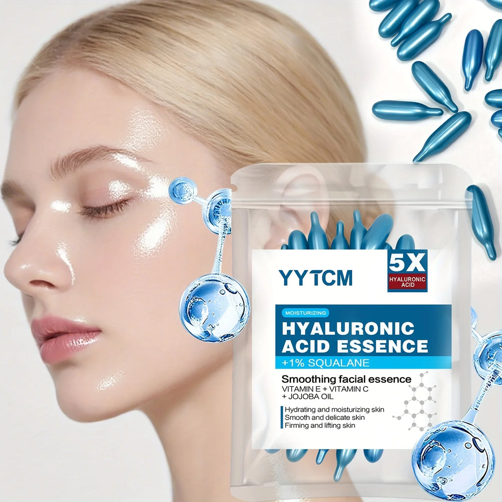 Capsules d'essence hydratante intense à l'acide hyaluronique, sérum hydratant et illuminateur pour la peau (0,4 g x 30 capsules) - 1 sachet