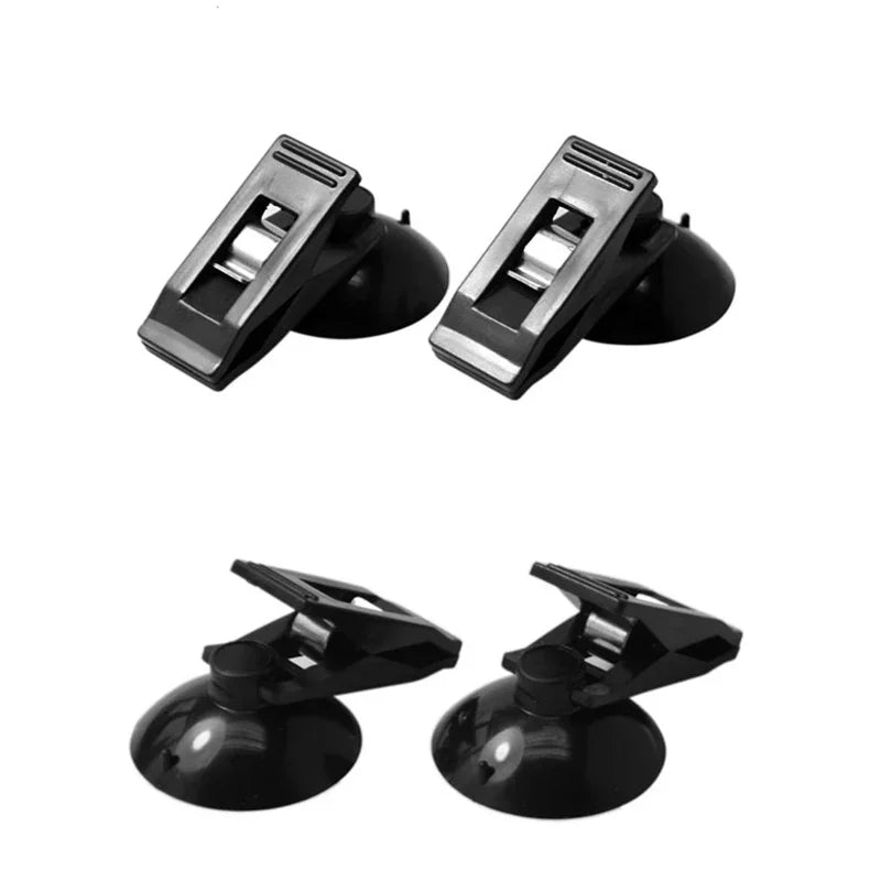 1 à 2 paires de fixations à ventouse noires pour vitre intérieure de voiture, support amovible pour pare-soleil, rideau, serviette ou ticket