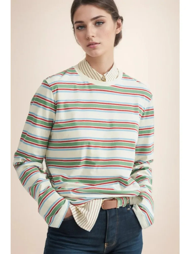Hirsionsan Polo Col T-shirt Femmes Doux Chic T-shirts 95% Coton Pull Vêtements Lâche Pull Occasionnel 2025 Été Nouvelle Récolte Hauts