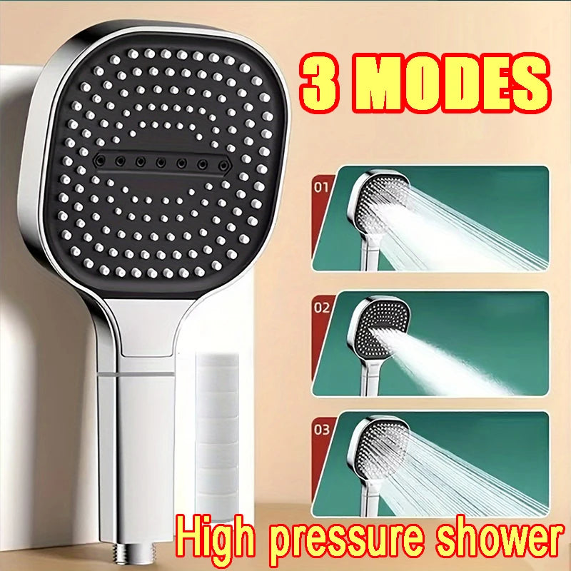 Pommeau de douche haute pression à 3 Modes, pommeau de douche à économie d'eau, pulvérisateur de Massage d'eau réglable, accessoires de salle de bain à domicile