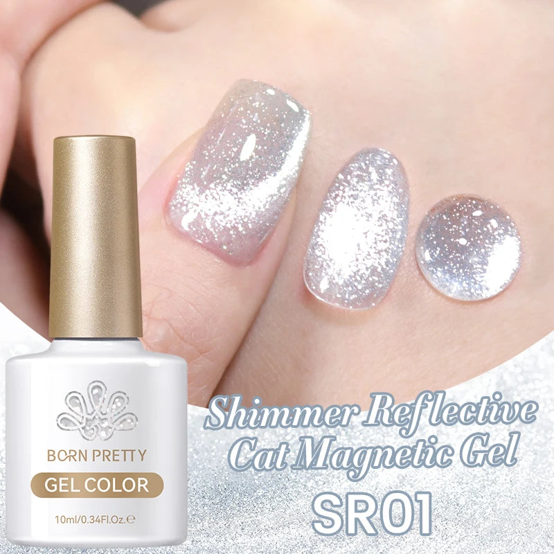 Vernis à ongles magnétique gel BORN PRETTY 10 ml Argent Clair de Couleur Chat - Accessoires pour les ongles - Vernis semi-permanent pour ongles d'automne et d'hiver