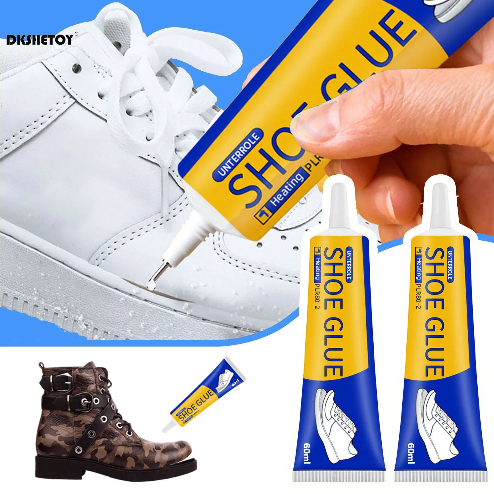 Colles à chaussures Super fortes 60ml, adhésif de réparation universel étanche pour baskets, bottes en cuir, colle de réparation rapide