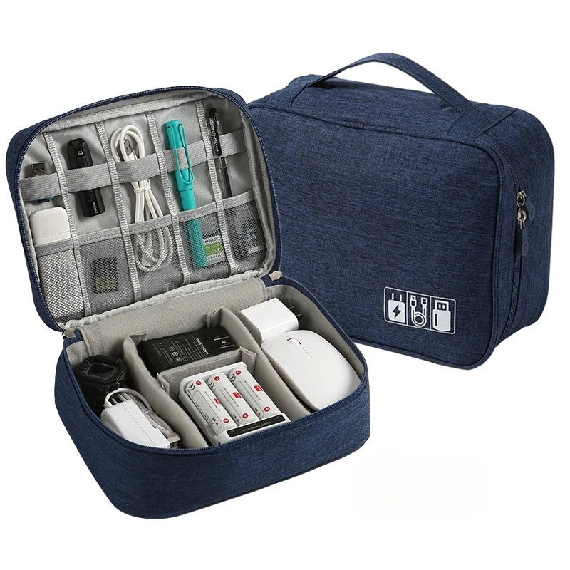 Sac de rangement numérique électronique de voyage, écouteurs multifonctionnels de grande capacité, étui de protection pour câble de données, sac anti-poussière de voyage Elec